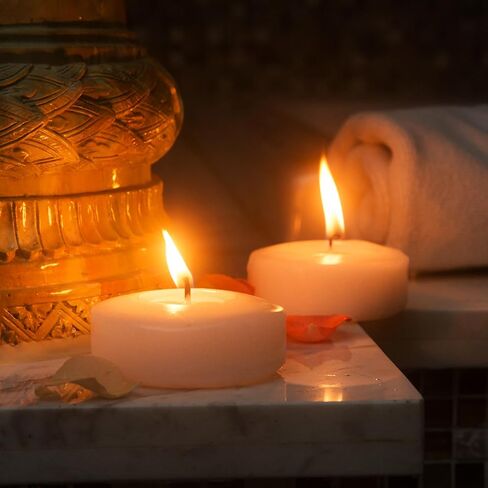 2 "شموع عائمة بيضاء 12 حزمة ، شمع غير معقود وغير مقطعي ، طويل الأمد لحفل الزفاف ، الحفلات ، العطلات ، ديكور المنزل ، القطع المركزية الرومانسية ، عيد الحب ، عيد الميلاد وحمام السباحة الزخرفة in Saudi Arabia