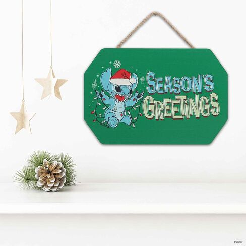 Disney Winnie the Pooh Snowy Behind the Ears Hanging Wood Wall Decor - Cute Winnie the Pooh Christmas Decoration for Home in Saudi Arabia