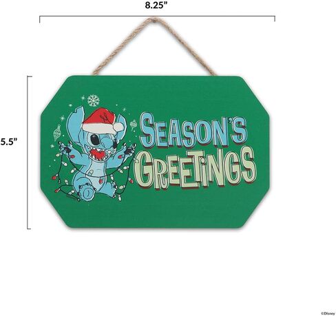 Disney Winnie the Pooh Snowy Behind the Ears Hanging Wood Wall Decor - Cute Winnie the Pooh Christmas Decoration for Home in Saudi Arabia