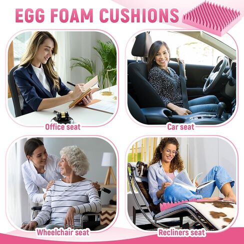 Geiserailie 2 PCS Egg Foam Pad Chair Cushion لتخفيف وسائد رغوة البيض إلى ظهور ملحقات Egg Foam Pad للكراسي وسادة رغوة للكراسي كرسي كرسي كرسي كرسي in Kuwait