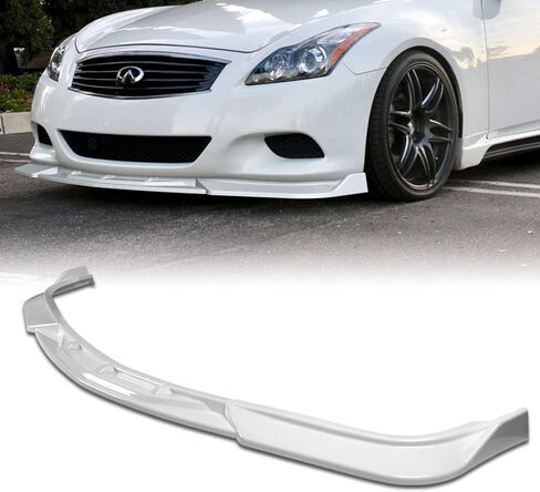 Q1-Tech ، شفة الوفير الأمامية ملائمة للتوافق مع 2008-2013 Infiniti G37 Coupe/2DR ، طقم جسم الذقن المفسد الأمامي الشفاه ، على طراز STP +(هدية) (ألياف الكربون المطلية) in Kuwait