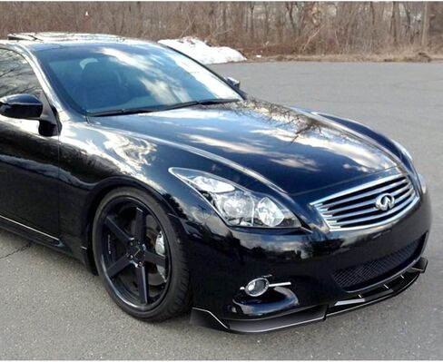 Q1-Tech ، شفة الوفير الأمامية ملائمة للتوافق مع 2008-2013 Infiniti G37 Coupe/2DR ، طقم جسم الذقن المفسد الأمامي الشفاه ، على طراز STP +(هدية) (ألياف الكربون المطلية) in Kuwait