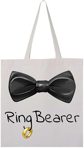 inktastic Ring Bearer- Black Bow Tie Tote Bag in Saudi Arabia