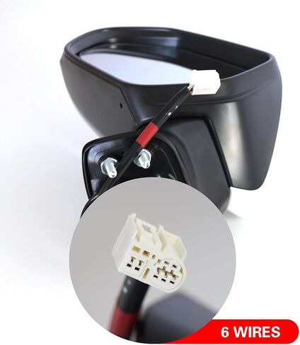Marretoo for Toyota Camry Side View Mirror Assembly Driver 2018 2019 2020 2021 2022 2023 2024 | White Power | ساخنة | انعطف إشارة | يحل محل TO1320367 | (Power+Lamp+Heat ، جانب السائق (LH)) in Kuwait