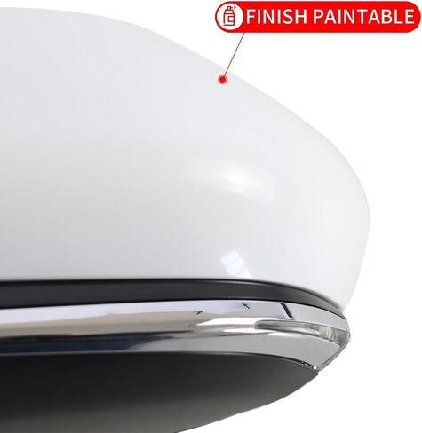 Marretoo for Toyota Camry Side View Mirror Assembly Driver 2018 2019 2020 2021 2022 2023 2024 | White Power | ساخنة | انعطف إشارة | يحل محل TO1320367 | (Power+Lamp+Heat ، جانب السائق (LH)) in Kuwait