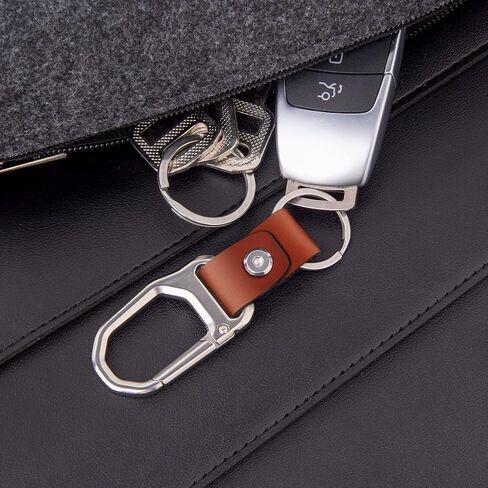 1-2 حزمة مفاتيح CARKIAN CARABINER LEATHER CLIP CLIP سلسلة مفاتيح للرجال والنساء in Saudi Arabia