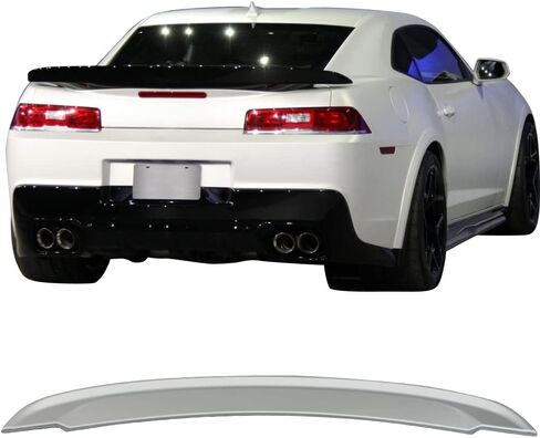 Trunk Spoiler متوافق مع 2014-2015 Chevy Camaro ، على غرار المصنع غير لامع أسود ABS السيارة الخارجي المفسد الخلفي سقف ذيل سقف أعلى من قبل Ikon Motorsports in Saudi Arabia