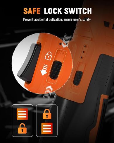 Cordless Electric Ratchet Wrench, 3/8" 12V Battery Powered Ratchet Tool Kit, 4" Extended 40 Ft-Lbs 400 RPM Ratchet Wrench Set with LED Light, 2 Batteries, 11 Sockets and Fast Charger-Orange in Saudi Arabia