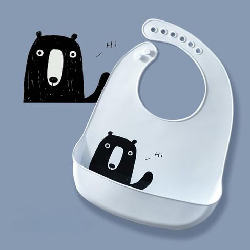 Cute Sweet Rabbit Prints - Silicone Baby Bibs in Saudi Arabia