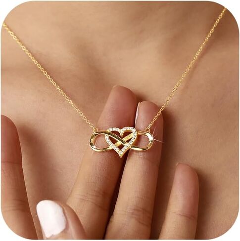 Lovecom 925 Sterling Silver Infinity Heart Necklace for Women Mother Mater in Kuwait