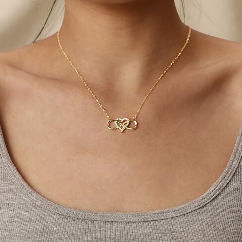 Lovecom 925 Sterling Silver Infinity Heart Necklace for Women Mother Mater in Kuwait