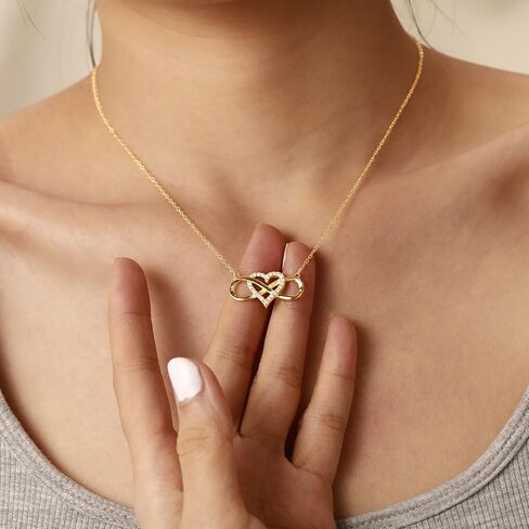 Lovecom 925 Sterling Silver Infinity Heart Necklace for Women Mother Mater in Kuwait