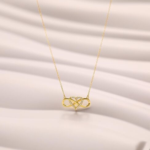 Lovecom 925 Sterling Silver Infinity Heart Necklace for Women Mother Mater in Kuwait