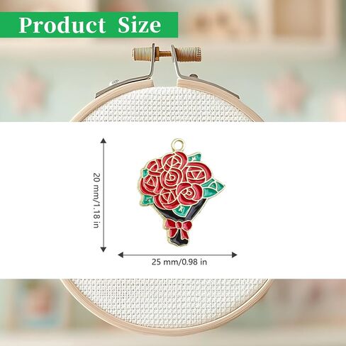 2Pcs Needle Minder for Cross Stitch, Pretty Flower Cartoon Enamel Pin,Embroidery Needlework Accessories,Gift for Cross Stitch Lover (Tulip Bouquet) in Saudi Arabia