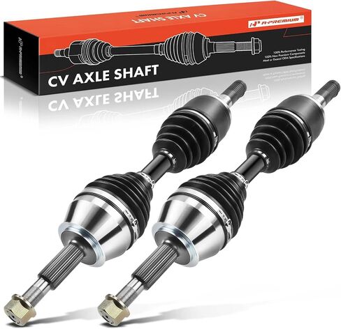 A -Premium Pair (2) مجموعة عمود محور CV الأمامي - متوافق مع Nissan Titan XD 2016 2017 2018 2020 ، 4WD - Driver and Passenger ، مع التمهيد الخارجي الحراري الثقيل in Saudi Arabia