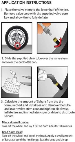 Sahara Power Sport Tire and Tube Sealant Puncture Repair Sealant, Prevent and Repair, Suitable for Non-Highway Tires and Tubes, Non-Toxic, Eco-Friendly, 34oz Bottle in Saudi Arabia