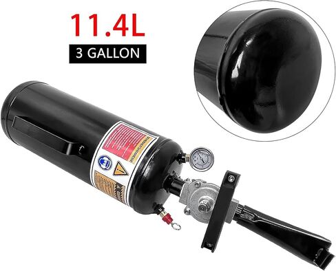 Tire Bead Seater, 3 Gallon (11.4L) Tire Inflator Tool (Black), Wheel Trigger Seating Tool Inflator Tank, 87-116 PSI Operating Pressure for Tractor Truck ATV Car and Automobile Repair in Kuwait