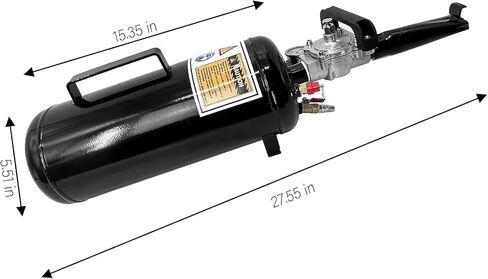 Tire Bead Seater, 3 Gallon (11.4L) Tire Inflator Tool (Black), Wheel Trigger Seating Tool Inflator Tank, 87-116 PSI Operating Pressure for Tractor Truck ATV Car and Automobile Repair in Kuwait