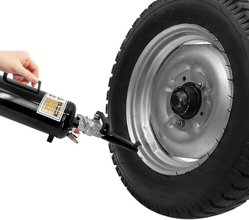 Tire Bead Seater, 3 Gallon (11.4L) Tire Inflator Tool (Black), Wheel Trigger Seating Tool Inflator Tank, 87-116 PSI Operating Pressure for Tractor Truck ATV Car and Automobile Repair in Kuwait