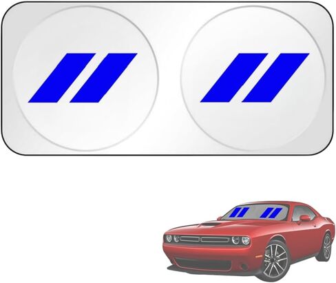 الزجاج الأمامي القابل للطي Sunshade متوافق مع Charger Challenger Durango Ram Dodge Charger Sun Shade يمنع درجة الحرارة الداخلية من الارتفاع (392) in Kuwait