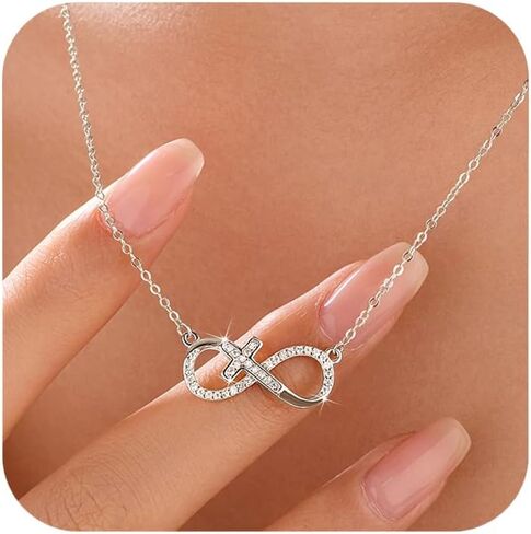 Lovecom 925 Sterling Silver Infinity Heart Necklace for Women Mother Mater in Kuwait