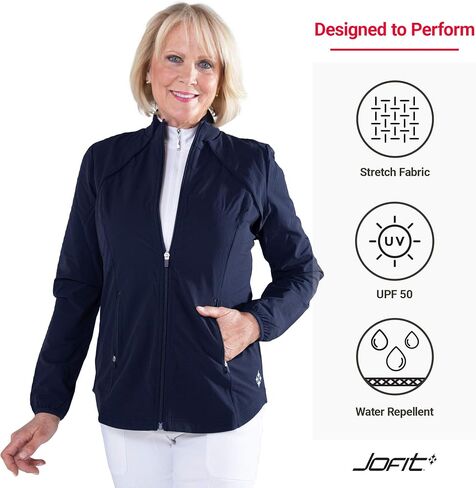 Jofit Apparel Women’s Athletic Clothing Wind Jacket with Removable Sleeves for Golf & Tennis in Saudi Arabia