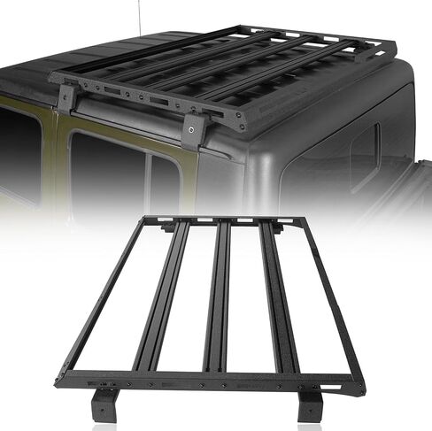 Hooke Road Gladiator JT Roof Rack Off-Road Cargo Management Storage Rooftop Luggage Carrier Cargo Basket for 2020 2021 2022 2023 2024 2025 Jeep Gladiator JT Hardtop Only in Saudi Arabia