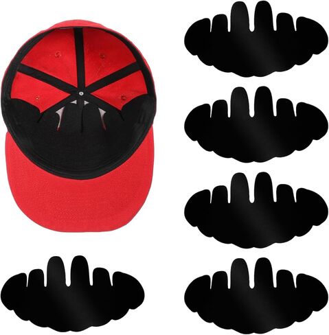 6 PCS Caps Baseball Caps إدراج صائغ ، مرنة قابلة للغسل قابلة لإعادة الاستخدام القابلة لإعادة الاستخدام ، إدراج مركبة مركبة ، وبطانة عرق القبعة ، وقبعة القبعات (22-23 بوصة) in Kuwait