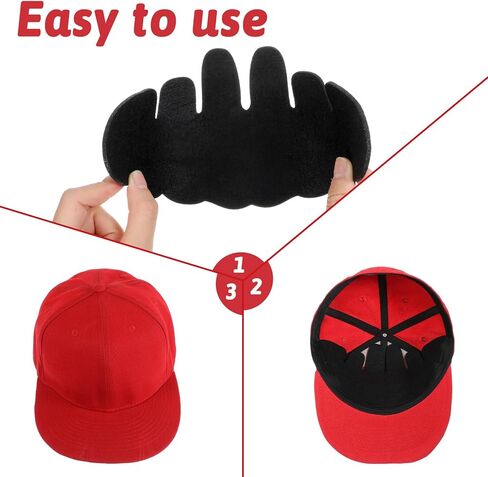 6 PCS Caps Baseball Caps إدراج صائغ ، مرنة قابلة للغسل قابلة لإعادة الاستخدام القابلة لإعادة الاستخدام ، إدراج مركبة مركبة ، وبطانة عرق القبعة ، وقبعة القبعات (22-23 بوصة) in Kuwait
