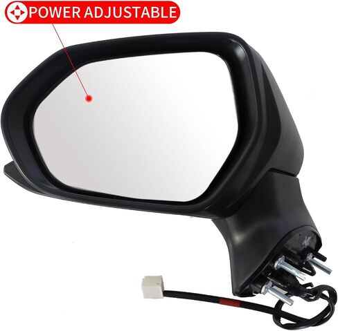 Marretoo for Toyota Camry Side view Mirror Assembly Driver 2018 2019 2020 2021 2022 2023 2024 |WHITE Power | Heated | Turn Signal |Replaces TO1320367| (POWER+LAMP+HEAT, Driver Side(LH)) in Saudi Arabia