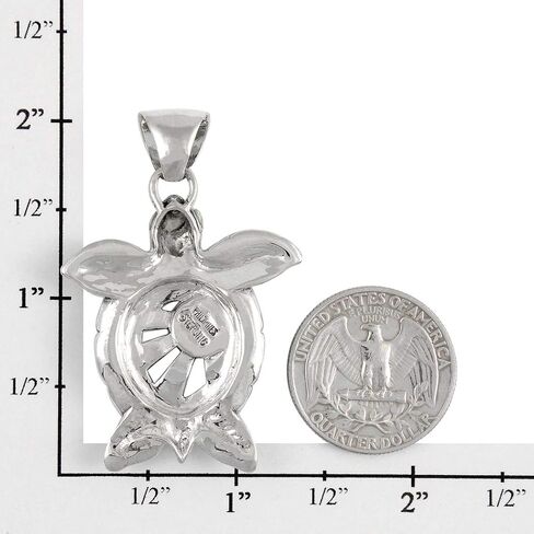 Turtle Turquoise Pendant Necklace Sterling Silver 925 (Sterling Silver Pendant with 20" Stainless Chain) in Saudi Arabia