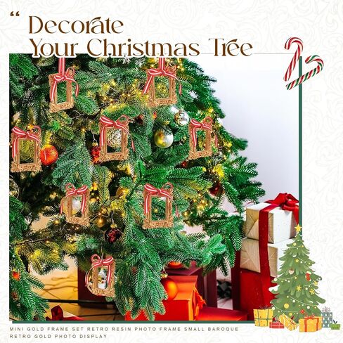 GEELIN 5 PCS MINI GOLD FRAMES تعيين إطارات صور عتيقة راتنجات عتيقة شاشة ذهبية عتيقة صغيرة لتصوير DIY ، بدون زجاج أو دعم (مستطيل كلاسيكي) in Kuwait
