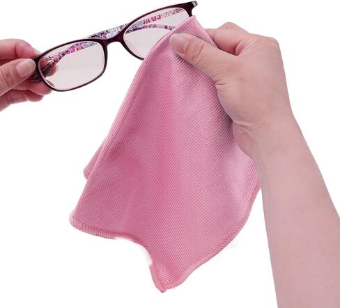 6 عبوة زجاجية تنظيف القماش قطعة قماش لتنظيف الألياف الدقيقة لنافذة العدسة المجوهرات eveglass (الأزرق) in Kuwait
