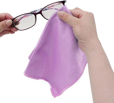 6 عبوة زجاجية تنظيف القماش قطعة قماش لتنظيف الألياف الدقيقة لنافذة العدسة المجوهرات eveglass (الأزرق) in Kuwait