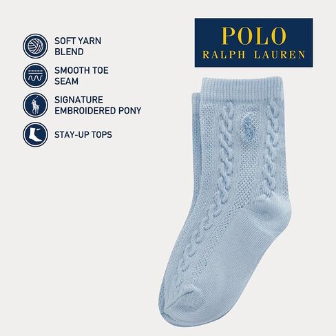 Polo Baby Tossed Bear Socks 3 Pair Pack, Soft Pink, 6-12 Months in Saudi Arabia