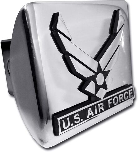 Elektroplate Officially Licensed U.S. Air Force Wings All Metal Chrome Hitch Cover for Trucks and SUVs | Fits Standard 2" Trailer Hitch Receivers | Premium Weatherproof in Saudi Arabia