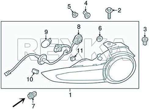 Rexka 20 Sets Tail Lamp Assembly Retainer Clip Screw Grommet GJ6A-51-14Y Compatible with Mazda 2, Mazda 3, Mazda 5, Mazda 6, CX-3, CX-30, CX-5, CX-7, CX-9, MX-5 Miata in Saudi Arabia