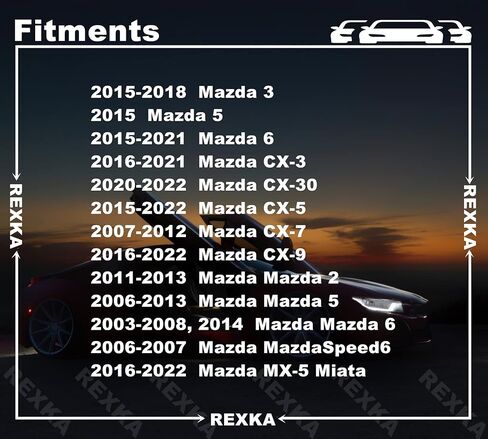 Rexka 20 Sets Tail Lamp Assembly Retainer Clip Screw Grommet GJ6A-51-14Y Compatible with Mazda 2, Mazda 3, Mazda 5, Mazda 6, CX-3, CX-30, CX-5, CX-7, CX-9, MX-5 Miata in Saudi Arabia