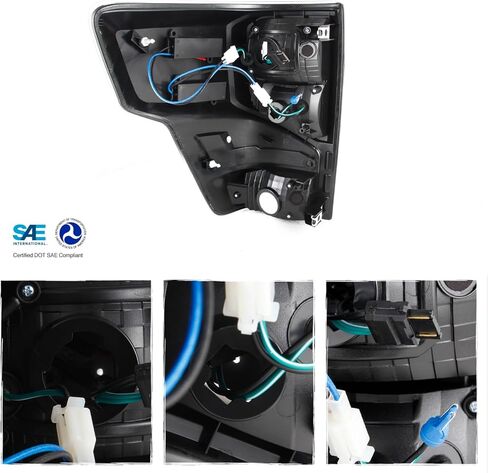 AKKON - For 2016-2021 Nissan Titan Light Tube Premium Tail Lamps Assemblies - Black Smoke Housing in Kuwait