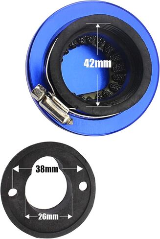 42mm 43mm 44mm 44mm Blue Filter Adapter Cackity for 33cc 43cc 47cc 49cc 50cc 52cc minimoto 2-Stroke Mini Mini Bike Kids ATV Go Kart Goped Blad Gas Powered Scooter Motovox MVS10 in Saudi Arabia
