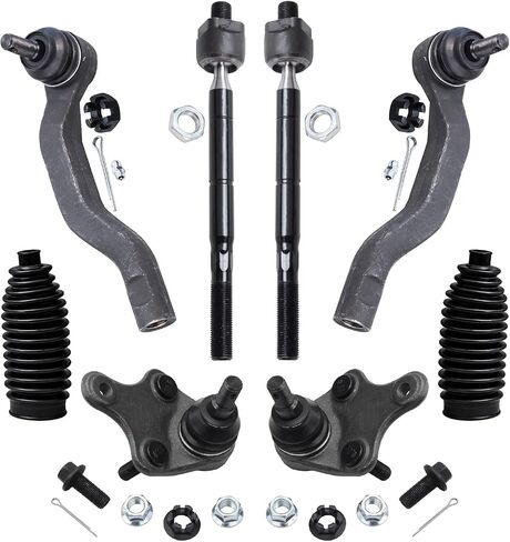 Detroit Axle - Front 8pc Suspension Kit for 2006-2018 Toyota RAV4, Outer Inner Tie Rod Ends Lower Ball Joints Boots 2007 2008 2009 2010 2011 2012 2013 2014 2015 2016 2017 Replacement in Saudi Arabia