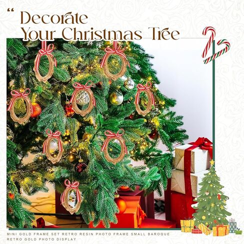 GEELIN 5 PCS MINI GOLD FRAMES تعيين إطارات صور عتيقة راتنجات عتيقة شاشة ذهبية عتيقة صغيرة لتصوير DIY ، بدون زجاج أو دعم (مستطيل كلاسيكي) in Kuwait