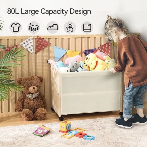 Toy Box, Toy Storage Chest, Toy Box for Living Room Area, Toy Box for Boys Girls, Kids Toys Box, Patented Design in Saudi Arabia