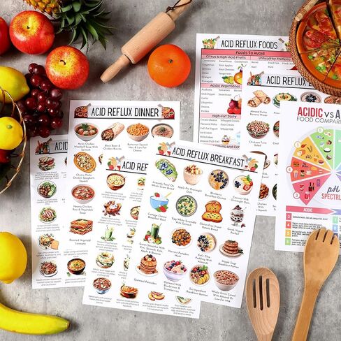 12 Pcs Pre Diabetic Food List Laminated Diabetes Type 2 Meal Plan Food Chart Low Sugar Food Glycemic Index Chart in Kuwait