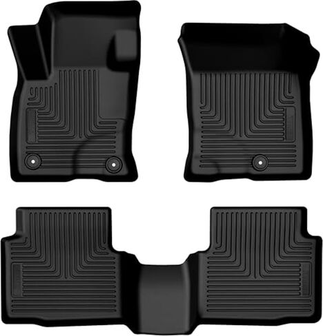 Husky Liners Weatherbeater Floor Mats | Fits 2024-2025 Ford Escape | Front & 2nd Row, 3-pc Black - 95331 in Saudi Arabia