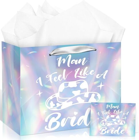 Yomaiha Engagement Gift Bag Engagement Gift Wrapping Paper Bag In My Engaged Era Gifts Bag with Tissue and Greeting Card Engaged Gift Bag Bridal Wedding Shower Party Supplies for Bride in Saudi Arabia