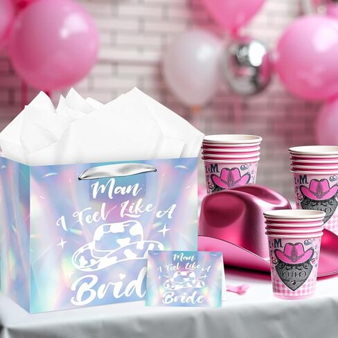 Yomaiha Engagement Gift Bag Engagement Gift Wrapping Paper Bag In My Engaged Era Gifts Bag with Tissue and Greeting Card Engaged Gift Bag Bridal Wedding Shower Party Supplies for Bride in Saudi Arabia