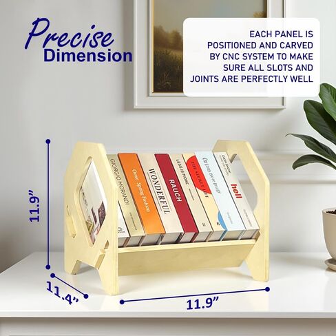 2 Pack Desktop Bookshelf, Stackable Book Organizer with Handle, Mini Storage Rack for CD/Magazine/File Folder, Portable Small Bookshelf for Study, Living Room, Kid's Room, No Nails in Kuwait