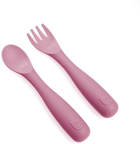 TalkTools Bitsy Spoon and Spork: Encouraging Self-Feeding & Sensory Development for Growing Children - Expertly Designed for Easy Handling & Mess-Free Mealtimes (Cloud) in Saudi Arabia