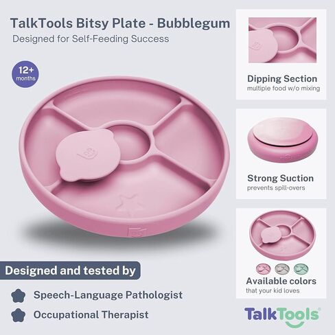 TalkTools Bitsy Spoon and Spork: Encouraging Self-Feeding & Sensory Development for Growing Children - Expertly Designed for Easy Handling & Mess-Free Mealtimes (Cloud) in Saudi Arabia